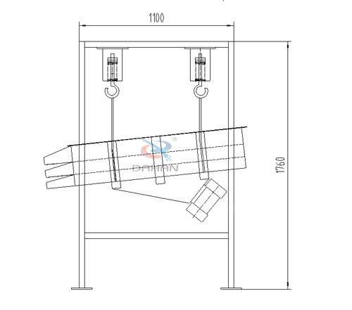 吊挂式直线筛分机结构图