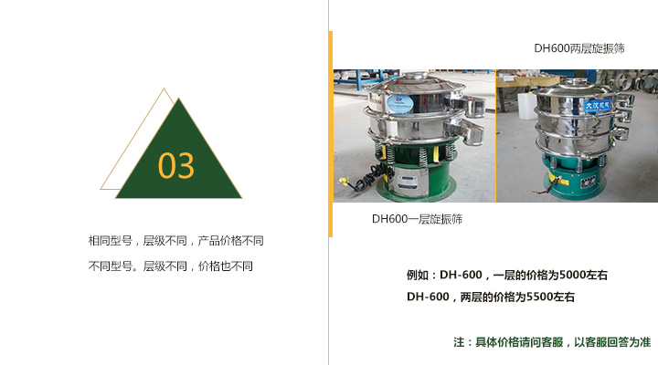  不锈钢旋振筛价格跟型号有关