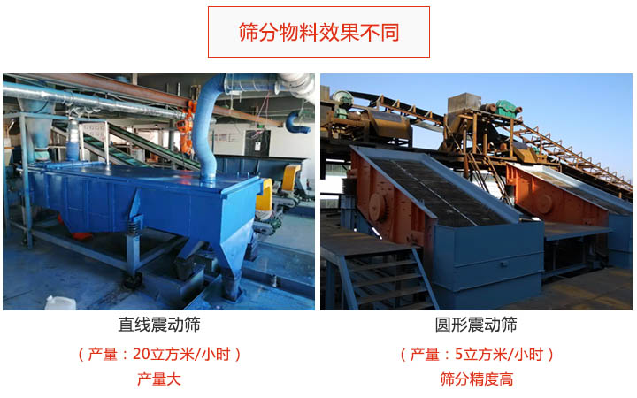 筛分物料效果不同
